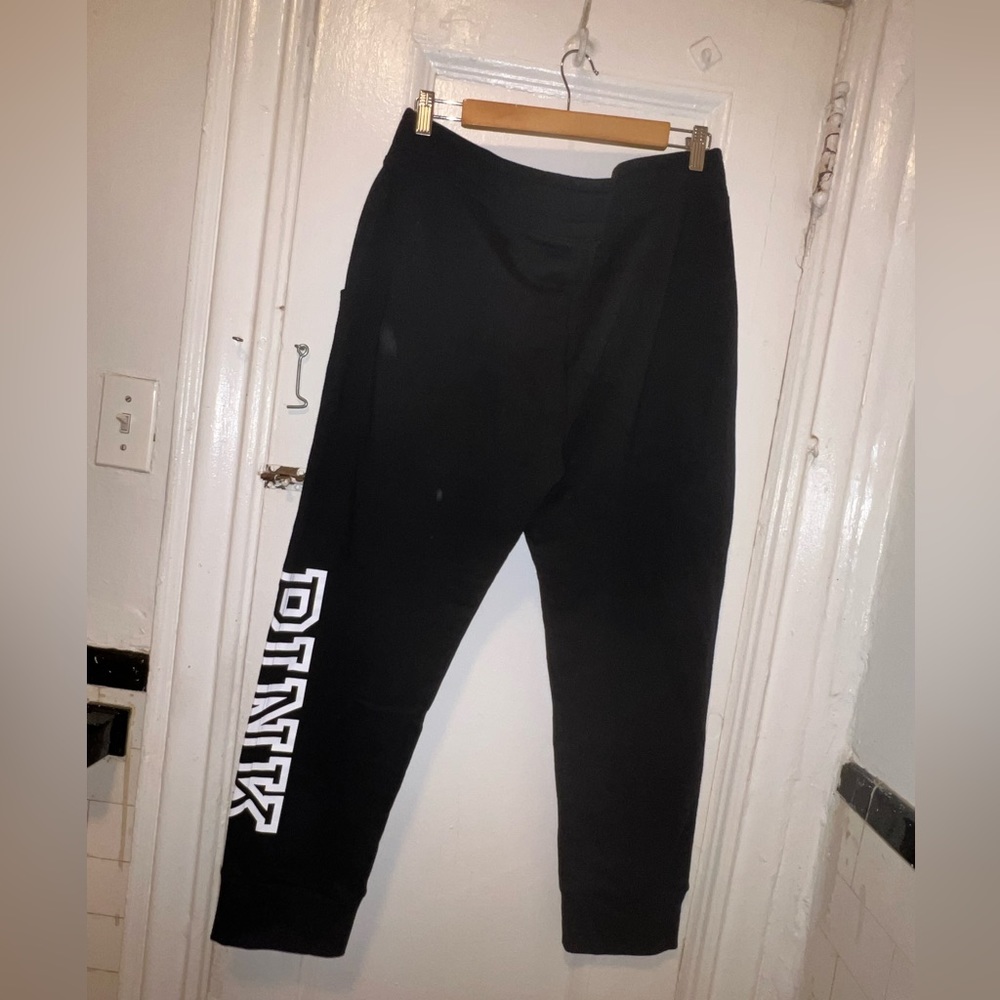 New Victoria’s Secret pink black sweatpants XL